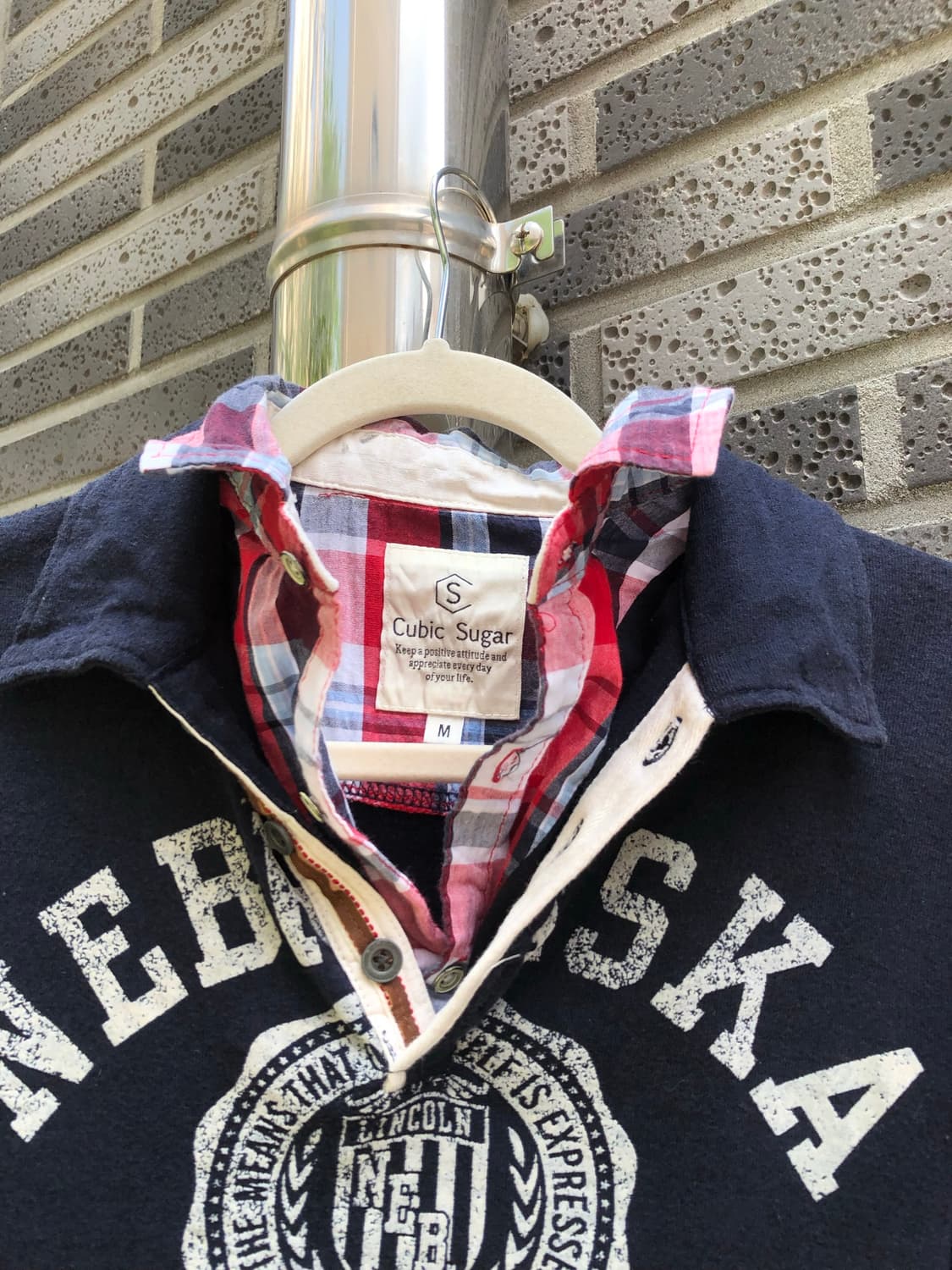 plaid shirt layered polo tee 상품이미지6