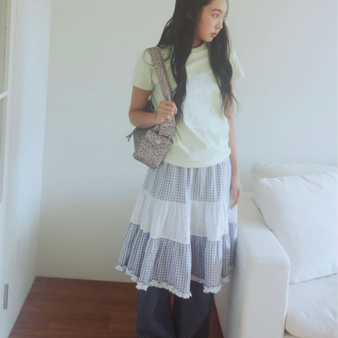 샤키리 파우더 코튼 캉캉 스커트 상품이미지2