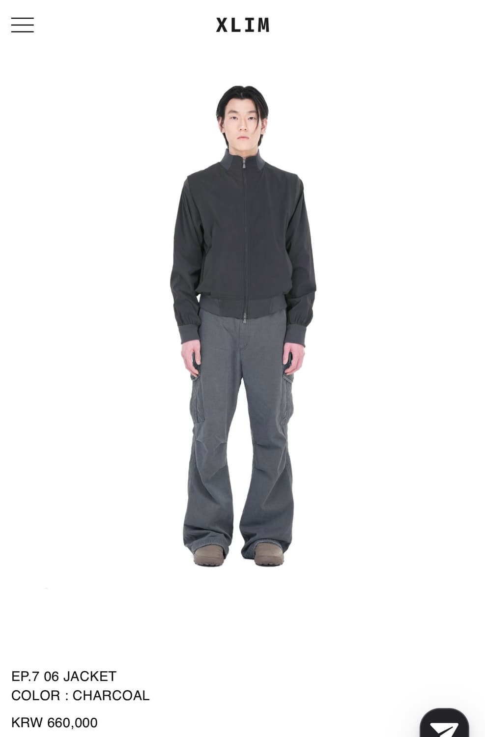 XLIM EP.7 06 JACKET CHARCOAL 상품이미지3