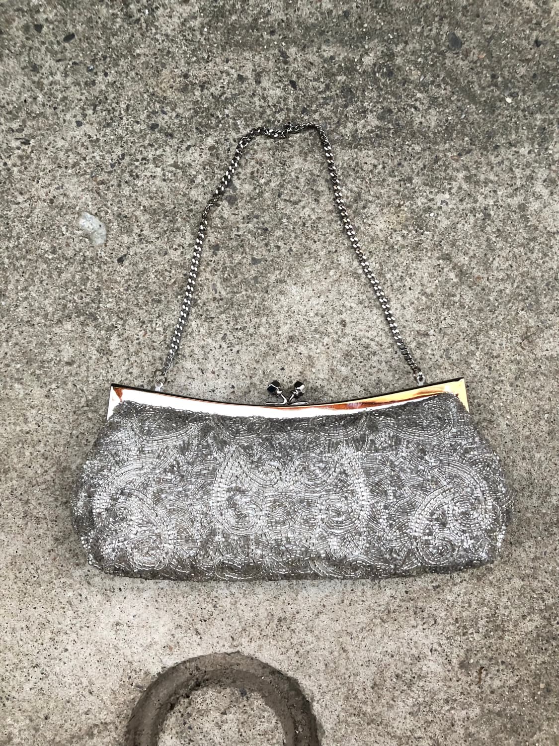 silver frame beaded party bag  상품이미지1