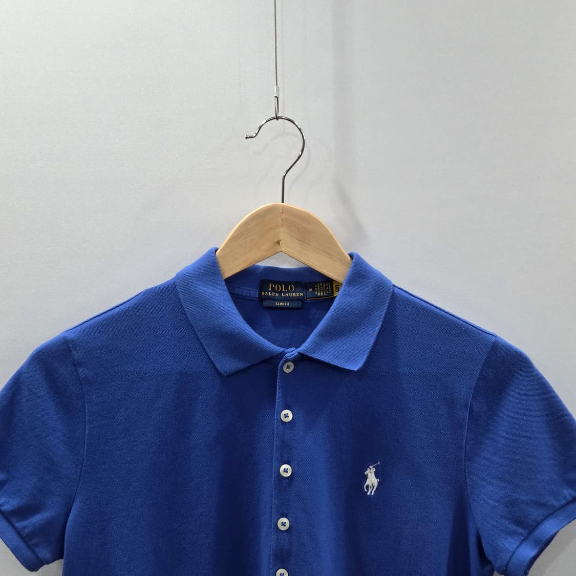 폴로랄프로렌 우먼 피케 카라 반팔티 블루 M 상품이미지2