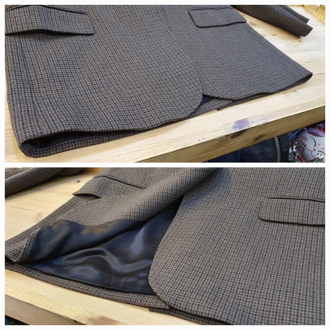 66/77.산드로 스몰체크 자켓 상품이미지7