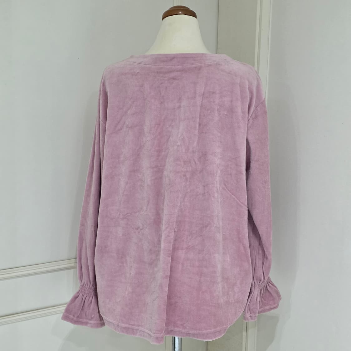 JP DISNEY) 벨르메종 라푼젤 핑크 벨벳 레이스 코르셋 블라우스 상품이미지3