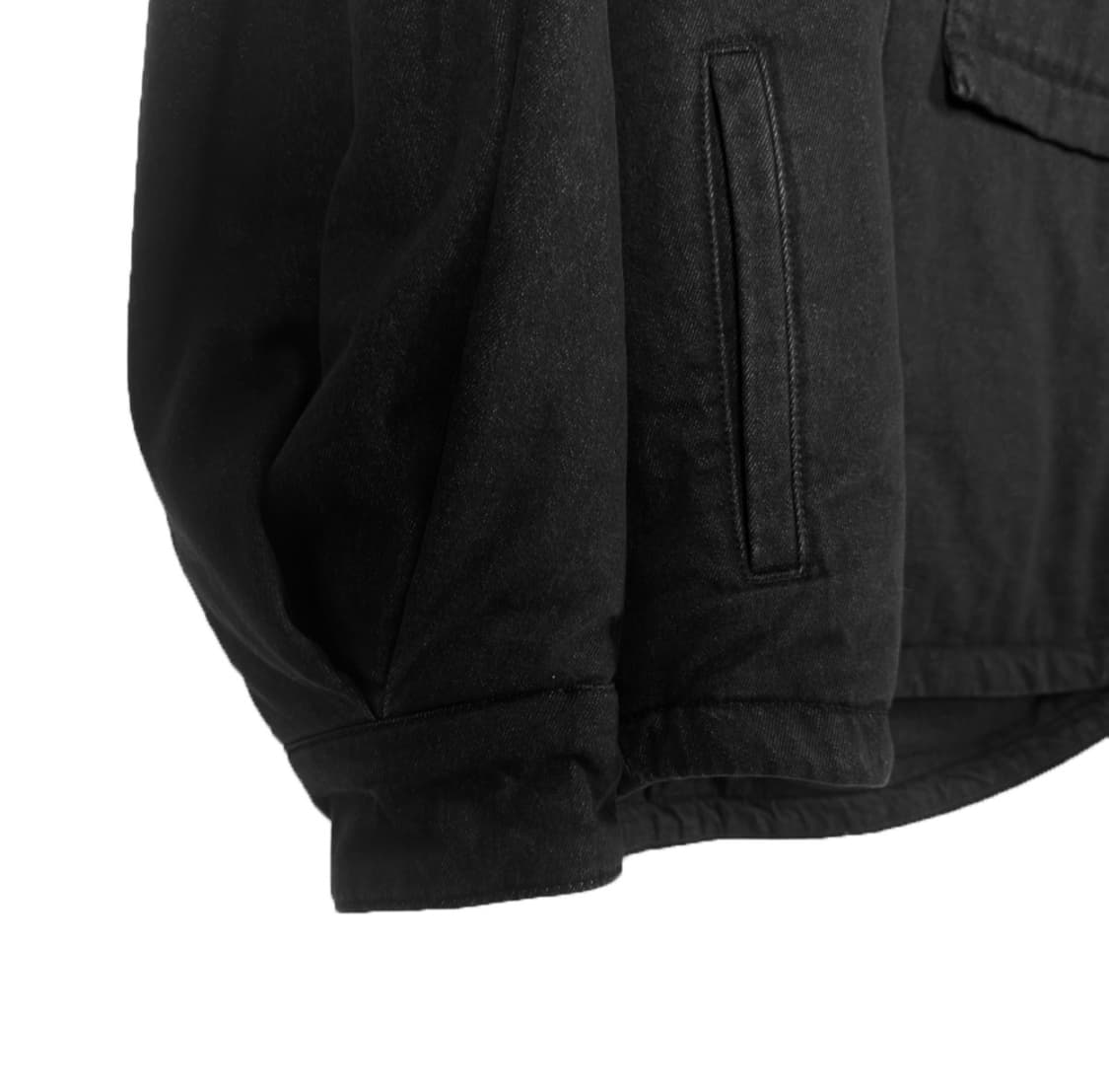 [48] 우영미 남성 패디드 오버사이즈 포켓 데님 셔츠 자켓 블랙 상품이미지6