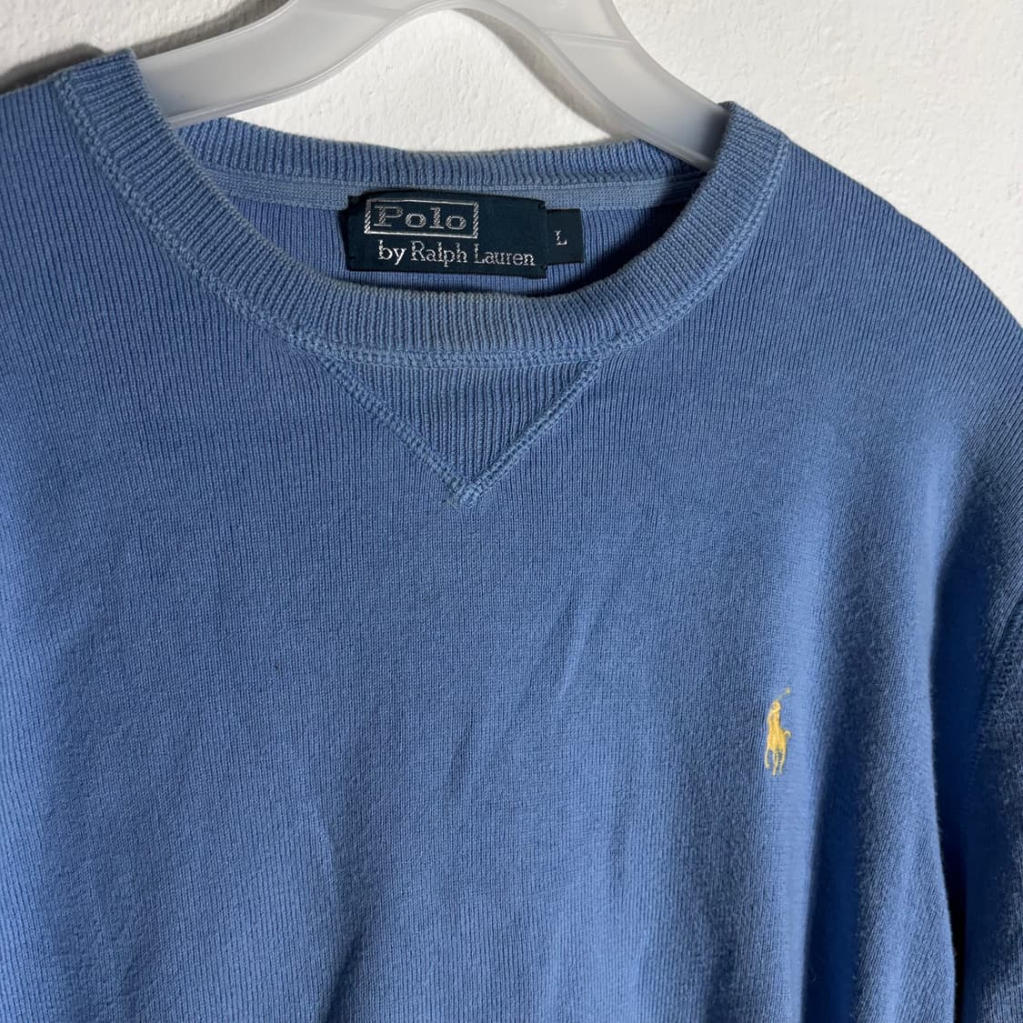 폴로 랄프로렌 블루 라운드넥 니트(L) 상품이미지3