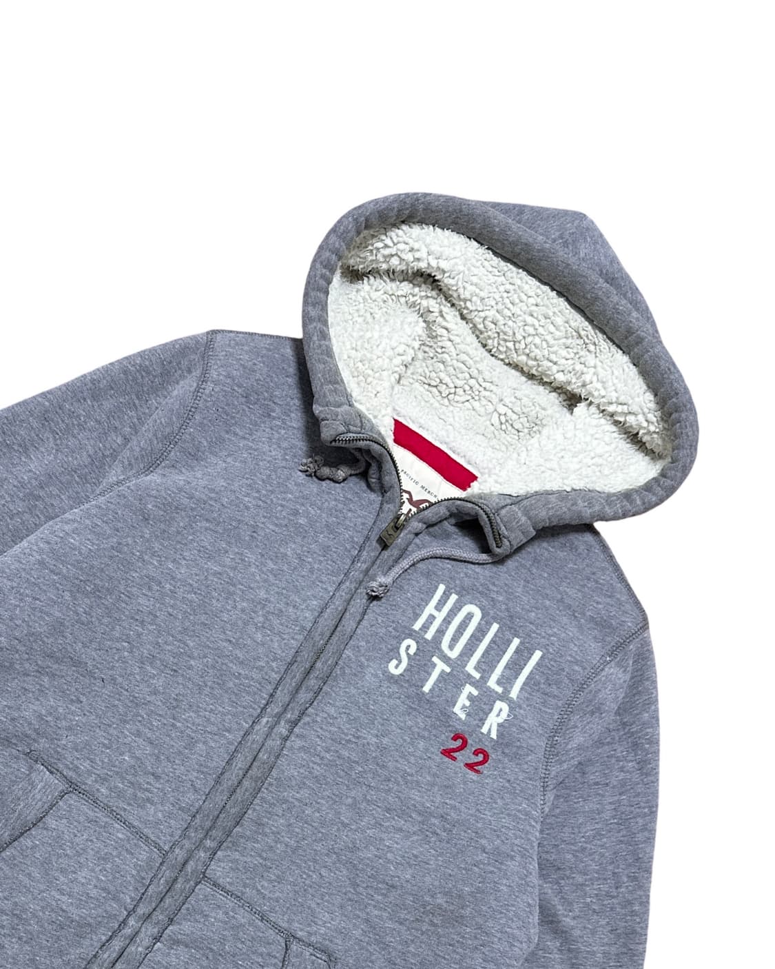 홀리스터 양털 회색 후드집업 상품이미지4