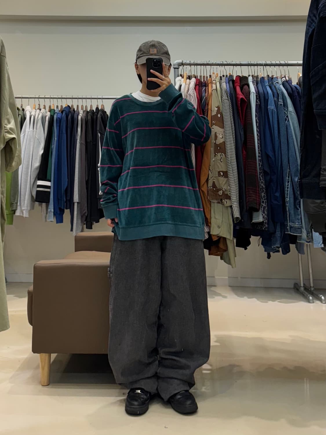스투시 벨루어 스트라이프 맨투맨 상품이미지7