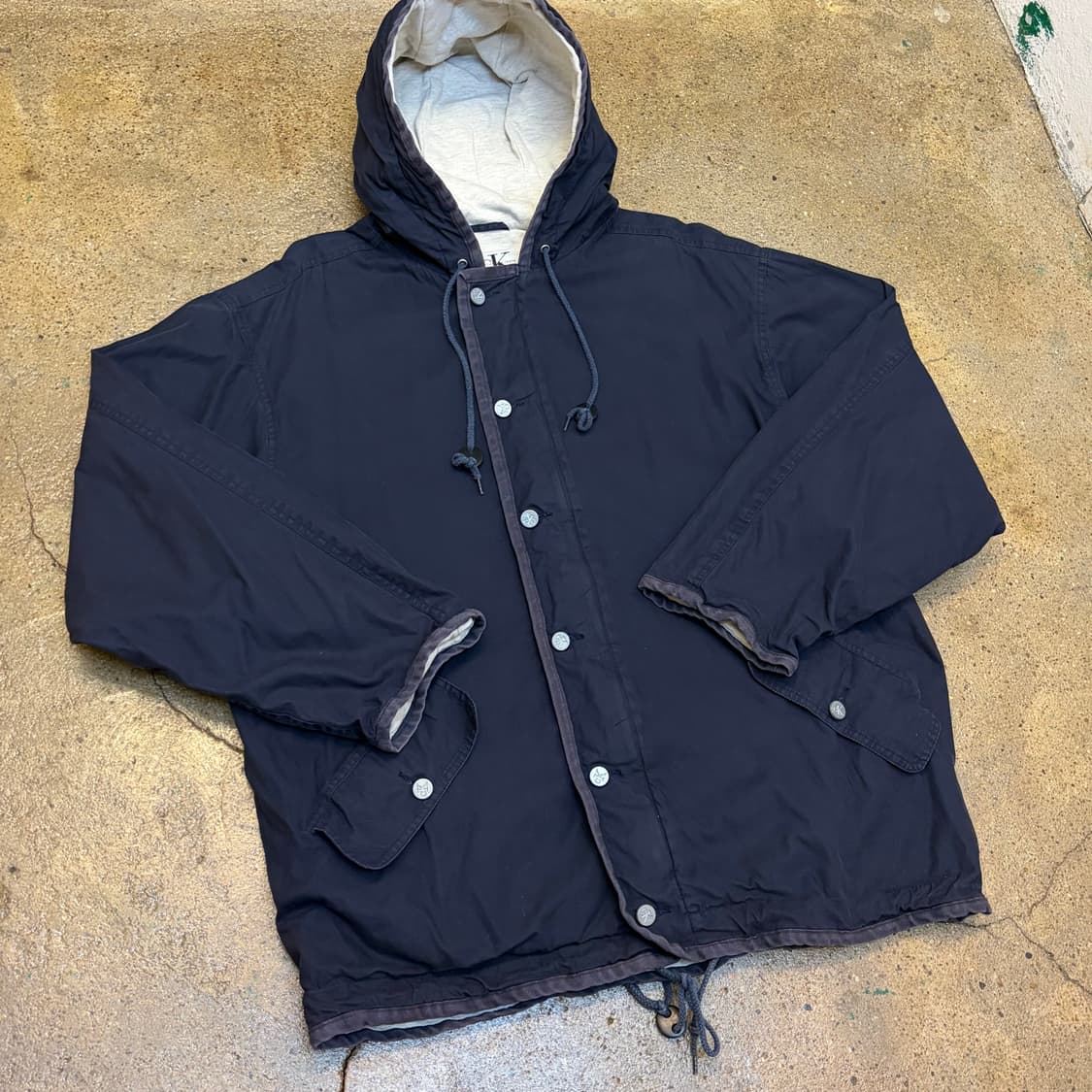 레어 90s USA 켈빈클라인 CK 후드 자켓 야상 상품이미지2