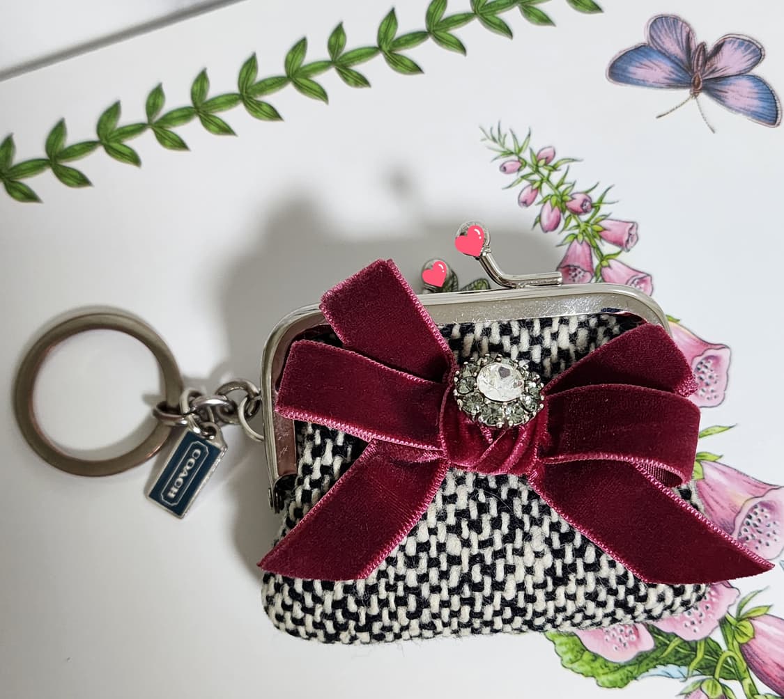 상태굿)희귀템)코치 미니 키스락 동전지갑 상품이미지2