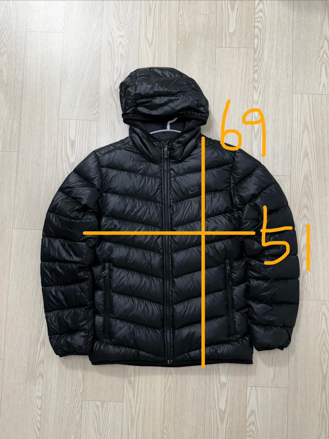 남성 S / 나이키 블랙 경량패딩 상품이미지2