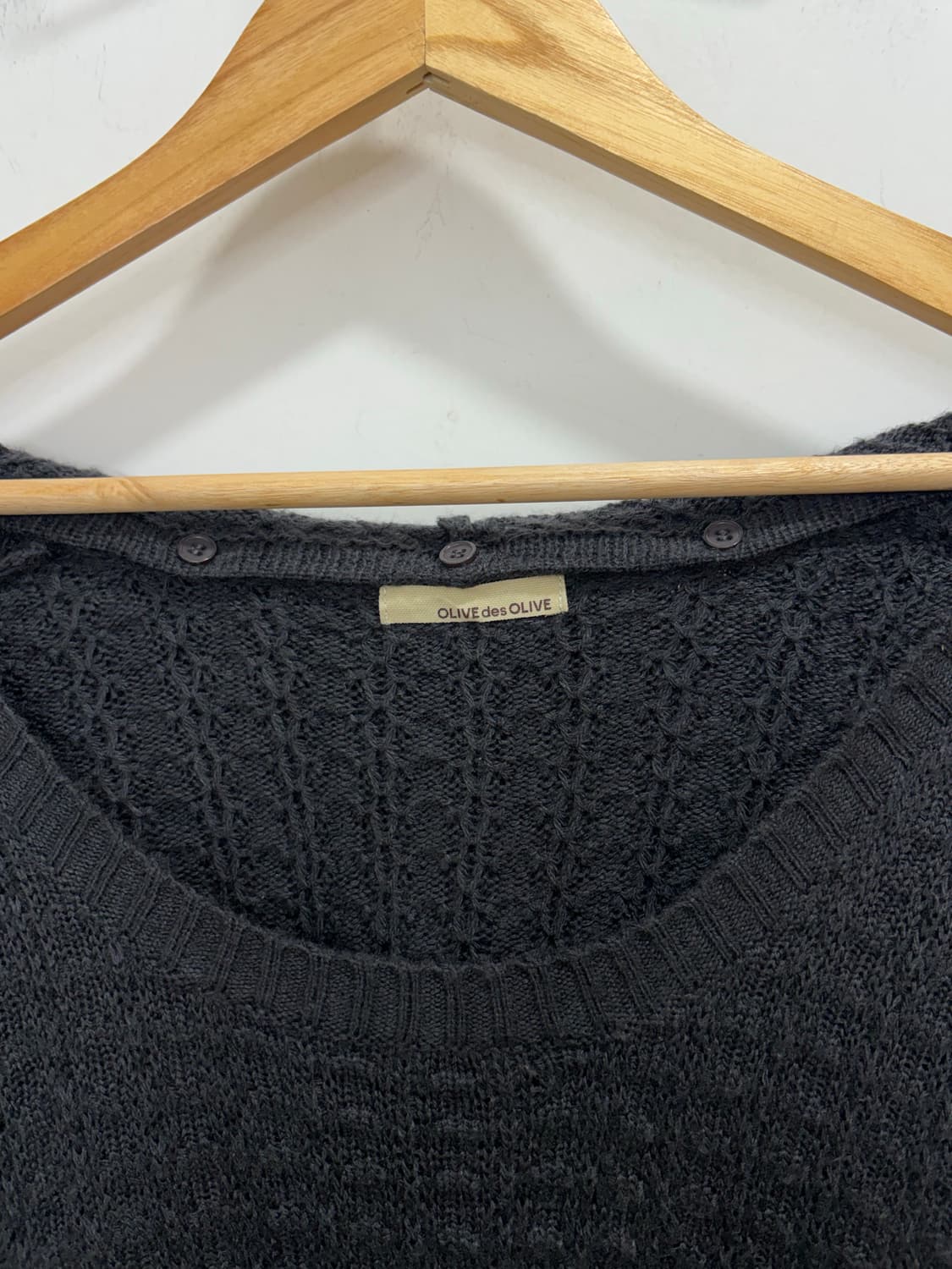 Olive des olive 차콜 퍼 후드 니트 원피스 상품이미지6