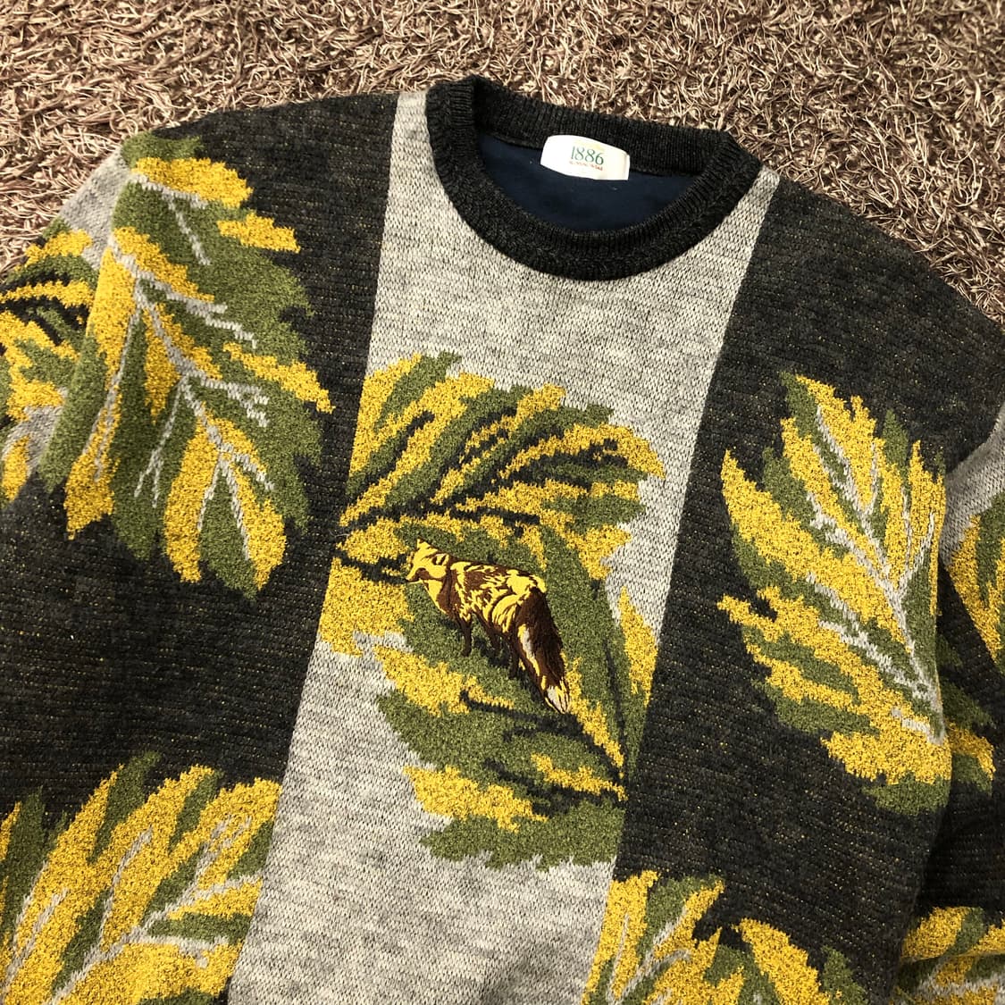 먼싱웨어 90’s 울 패턴 방풍 니트 상품이미지2