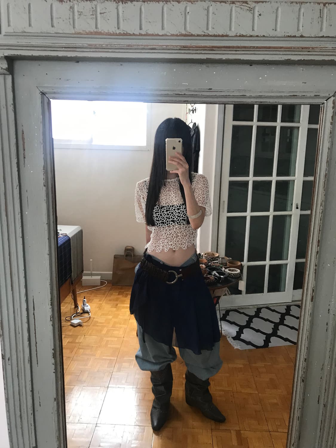 vintage net top 상품이미지2