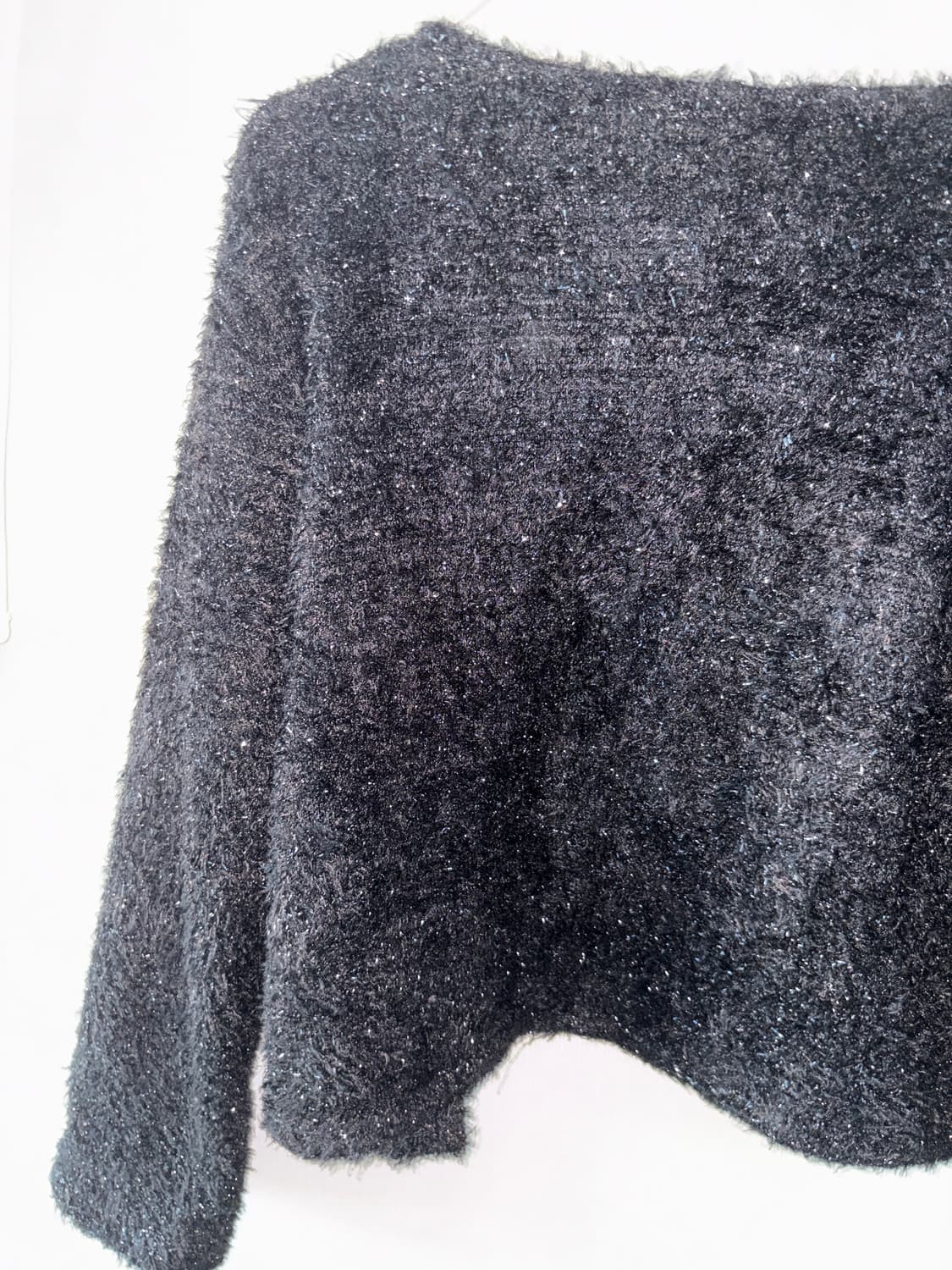 글리터 퍼 블랙 가디건 상품이미지3