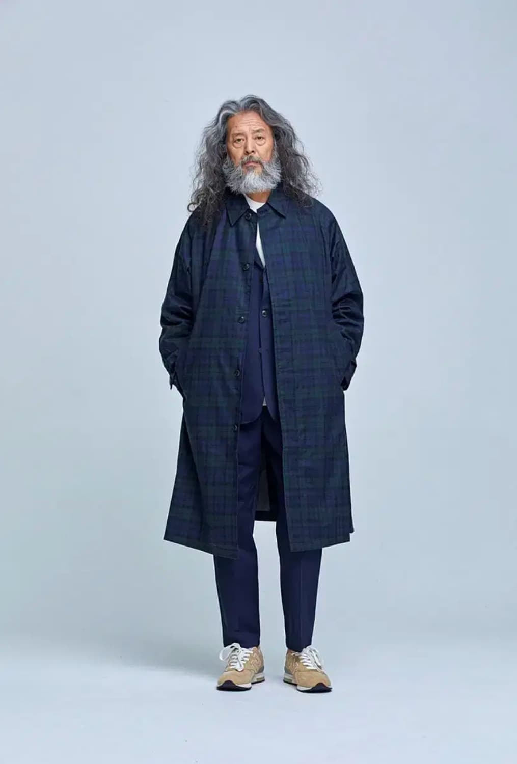 프리즘웍스 오버사이즈 발마칸 코트 블랙와치 S 상품이미지1