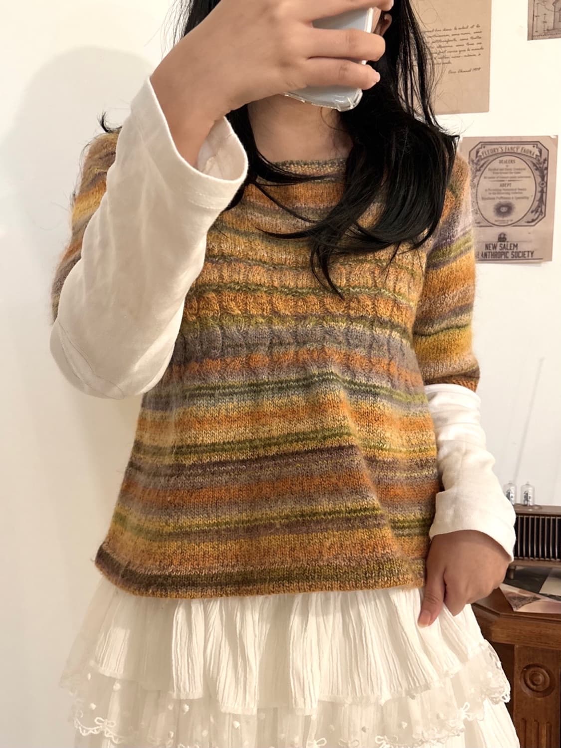 VTG 줄무늬 반팔 니트 상품이미지1