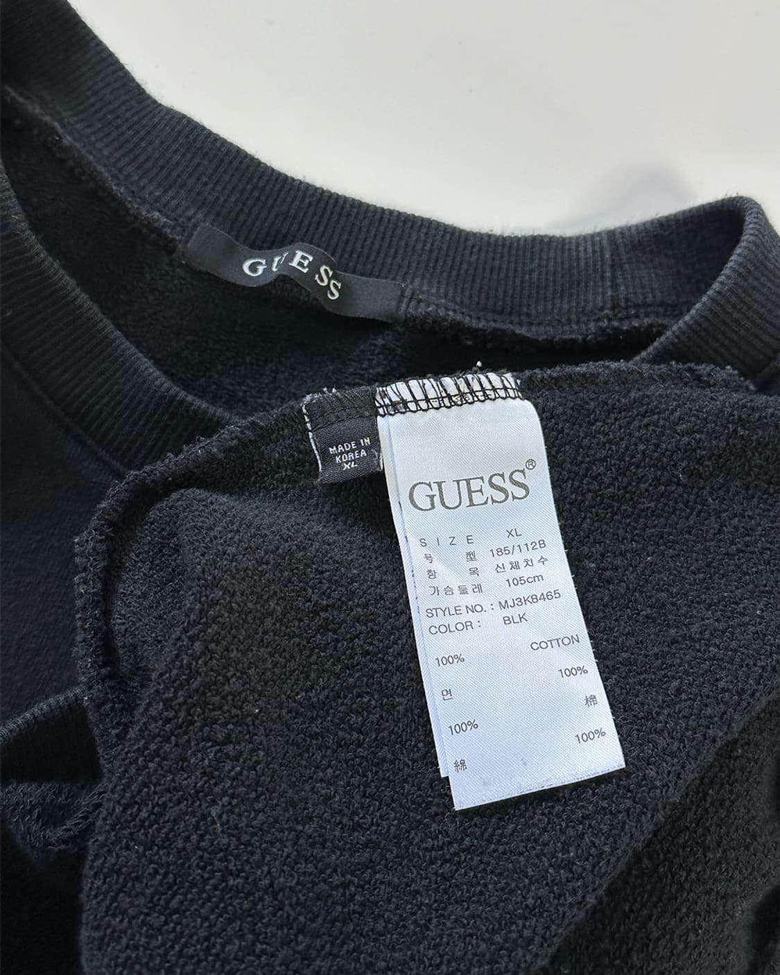 게스 맨투맨 블랙 상품이미지3