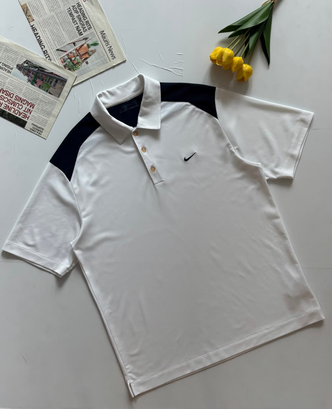 Nike 나이키 Dry-Fit 화이트 카라티  상품이미지1