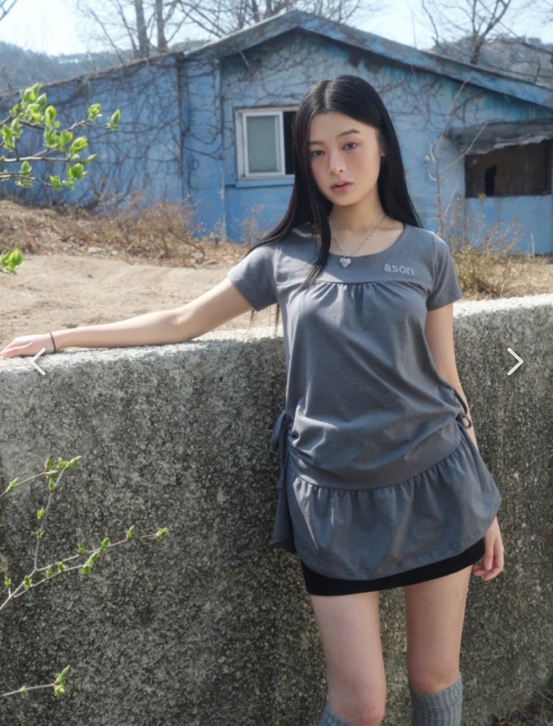 애즈온 에띠 프릴 원피스 상품이미지2