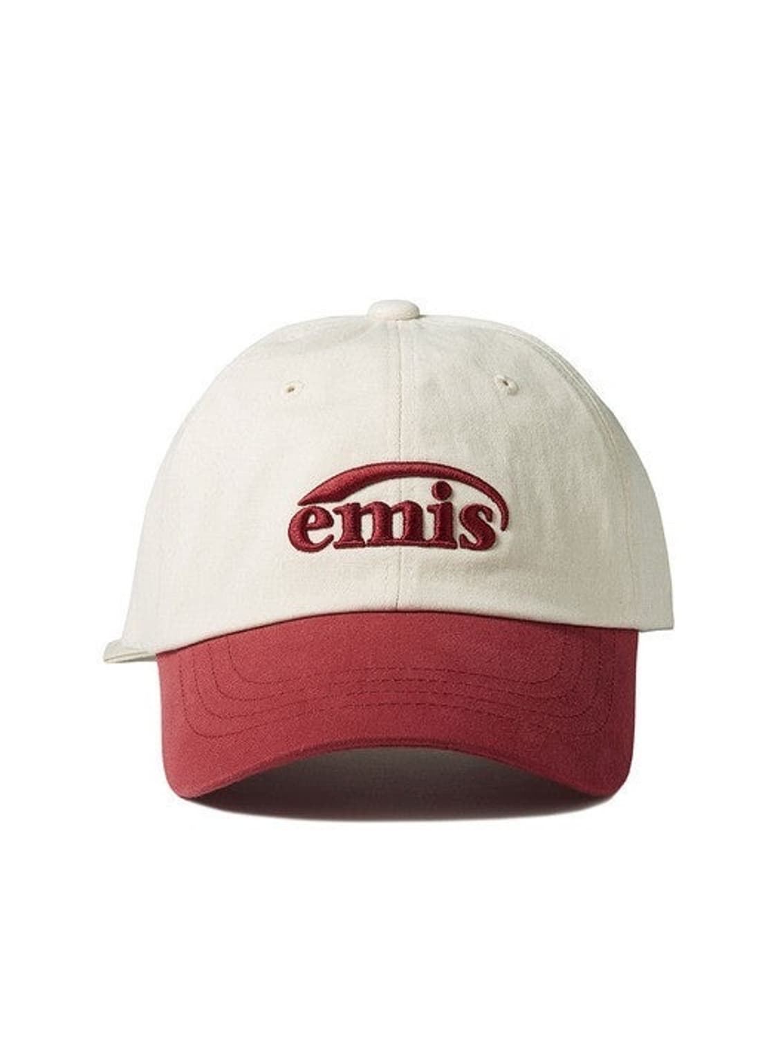 이미스 투톤 볼캡 아이보리 레드 상품이미지1