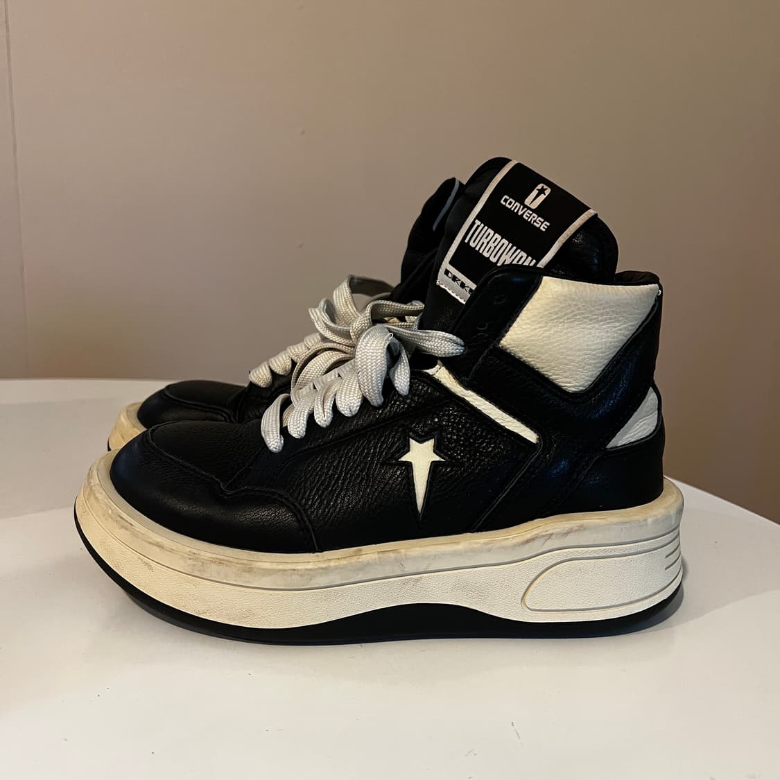 컨버스 x 릭 오웬스 다크쉐도우 터보웨폰 블랙 크림 상품이미지2