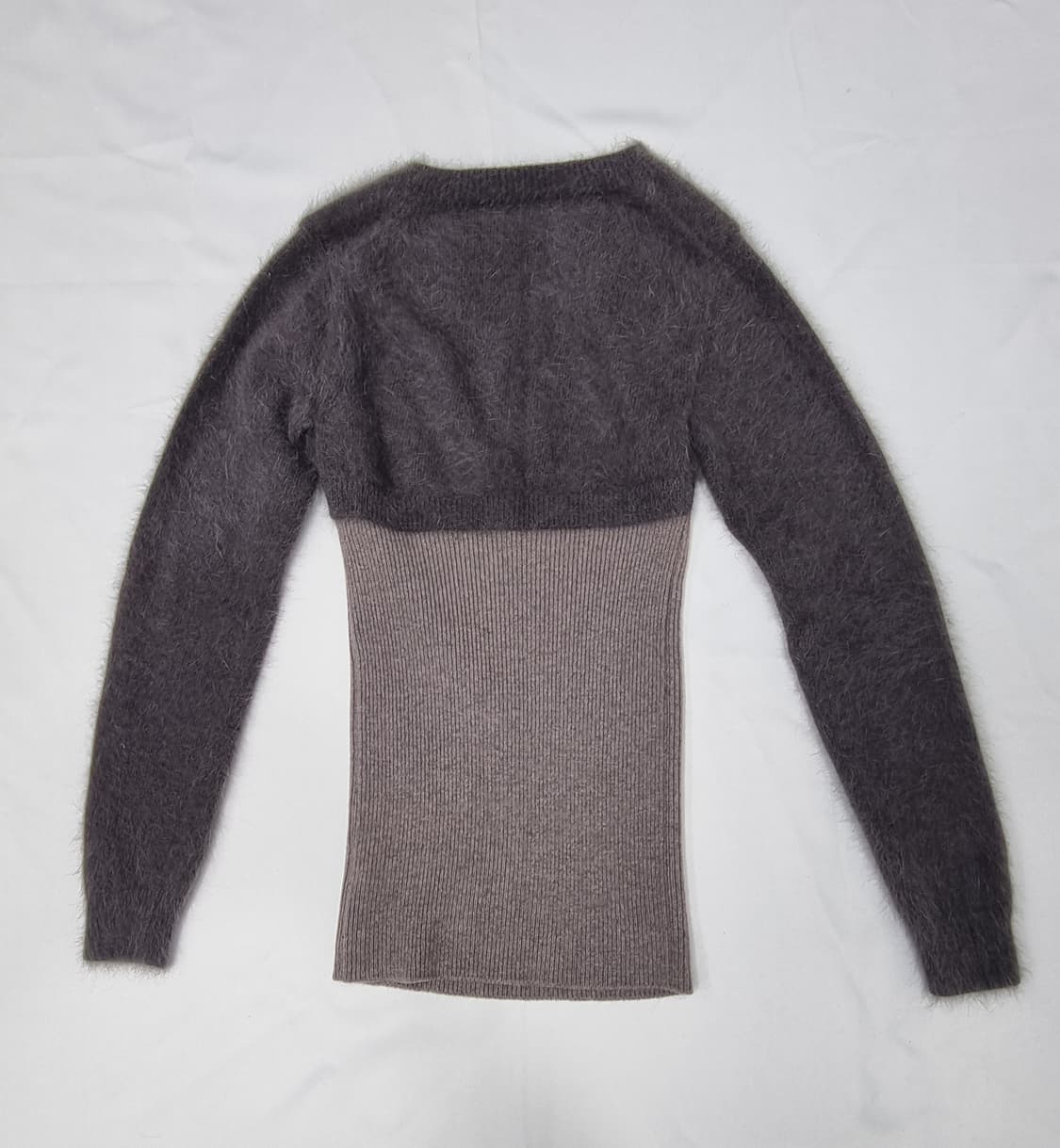 DIAGONAL 레이어드 튜브탑 니트 가디건 Free _ 여성 상품이미지6