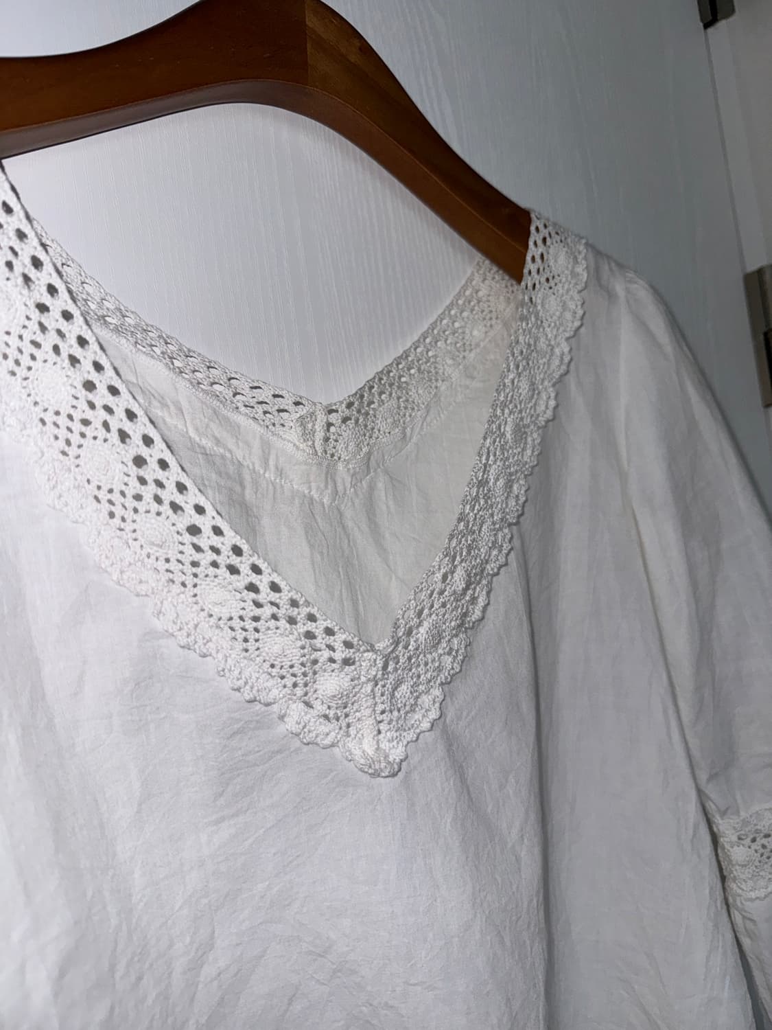 White Crochet Lace Blouse 상품이미지2