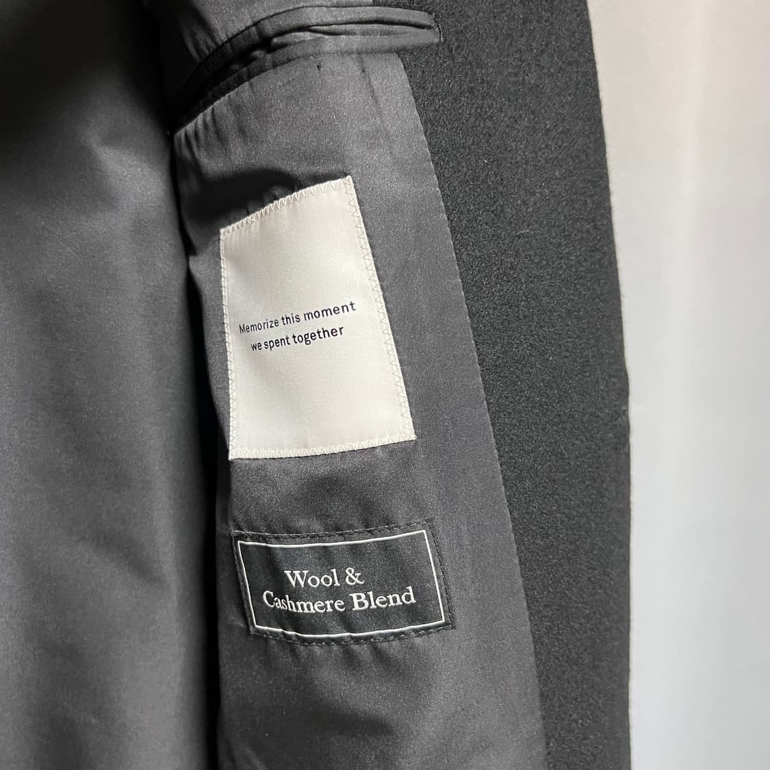 인사일런스 울캐시미어 싱글 롱 코트 블랙 L 상품이미지7