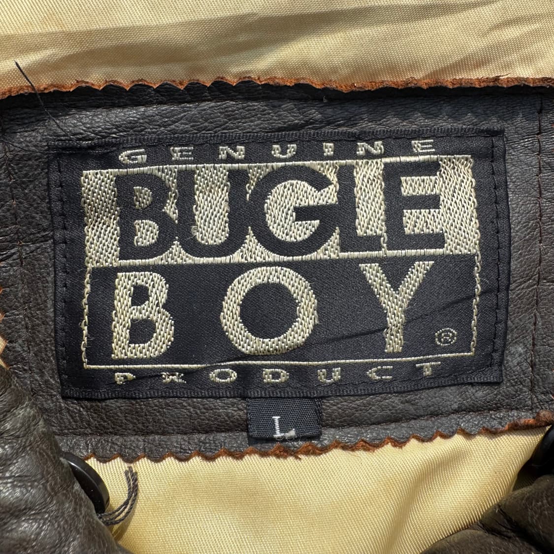 [L] Bugle Boy 핀업걸 항공 가죽 자켓 상품이미지9