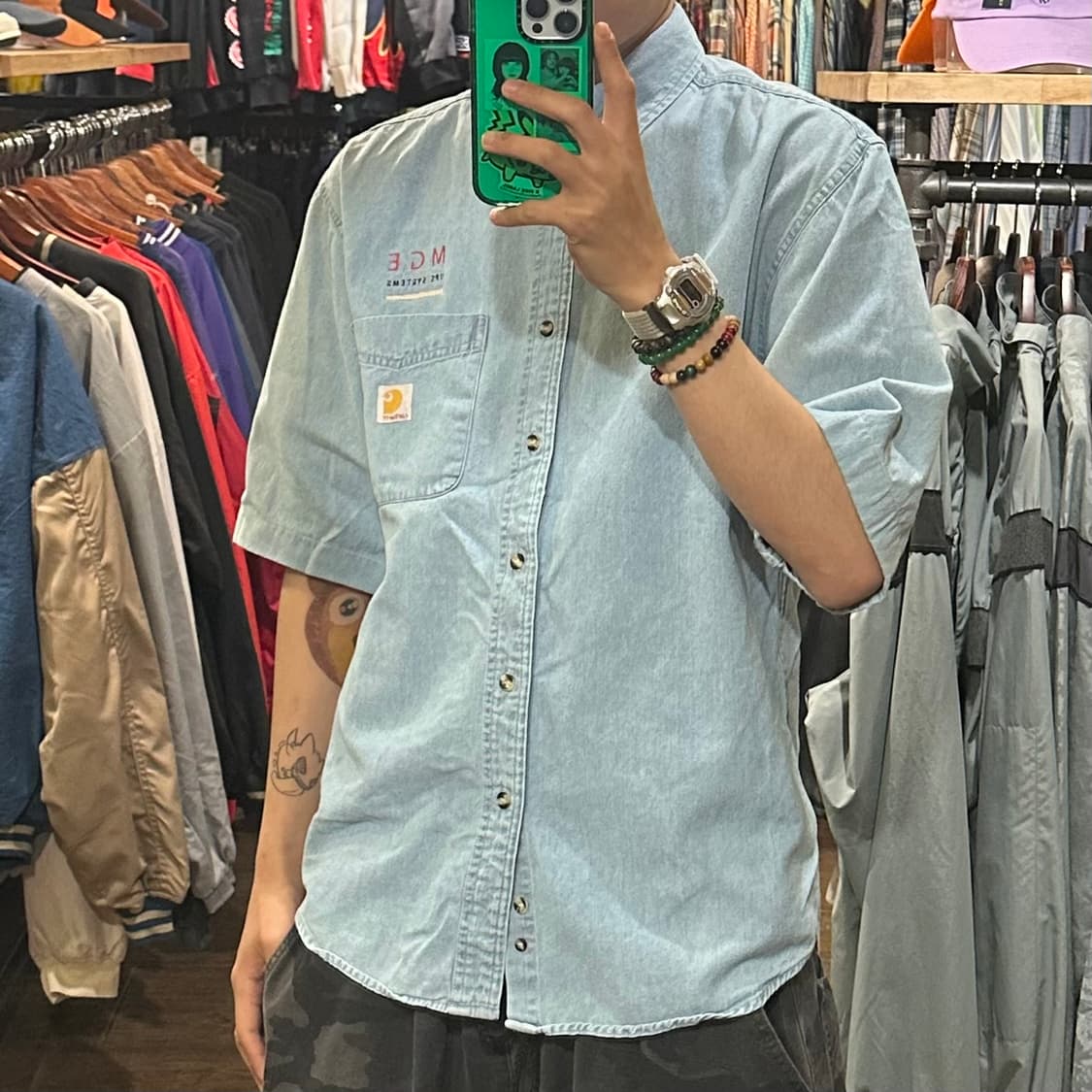 [HI] 칼하트 반팔 데님셔츠 상품이미지3