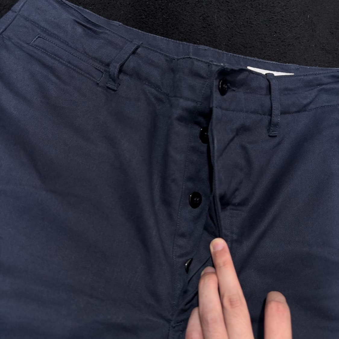 M 토마스모어 네이비 11OZ 와이드 치노팬츠 상품이미지3
