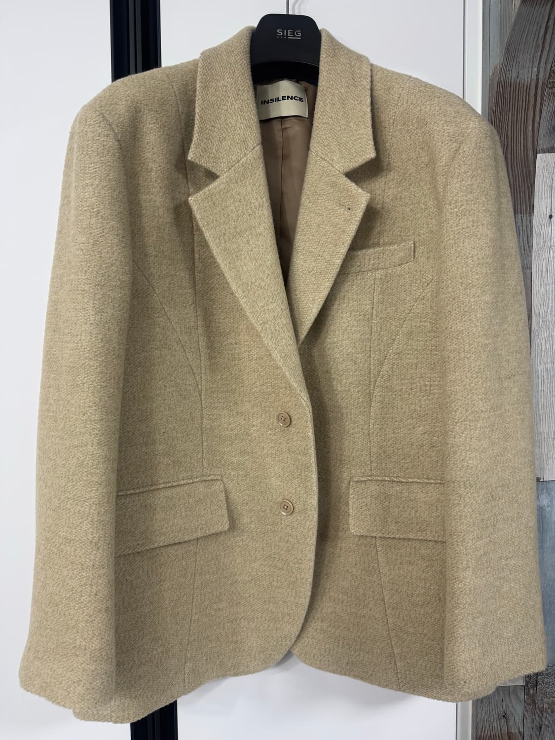 인사일런스 홈스펀 울 블레이저 M사이즈(표있음) 상품이미지1