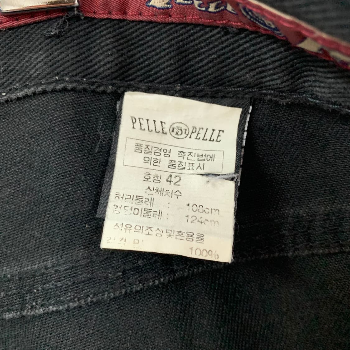 42인치 펠레펠레 90s 빅사이즈 버뮤다 블랙 데님 청반바지 상품이미지9