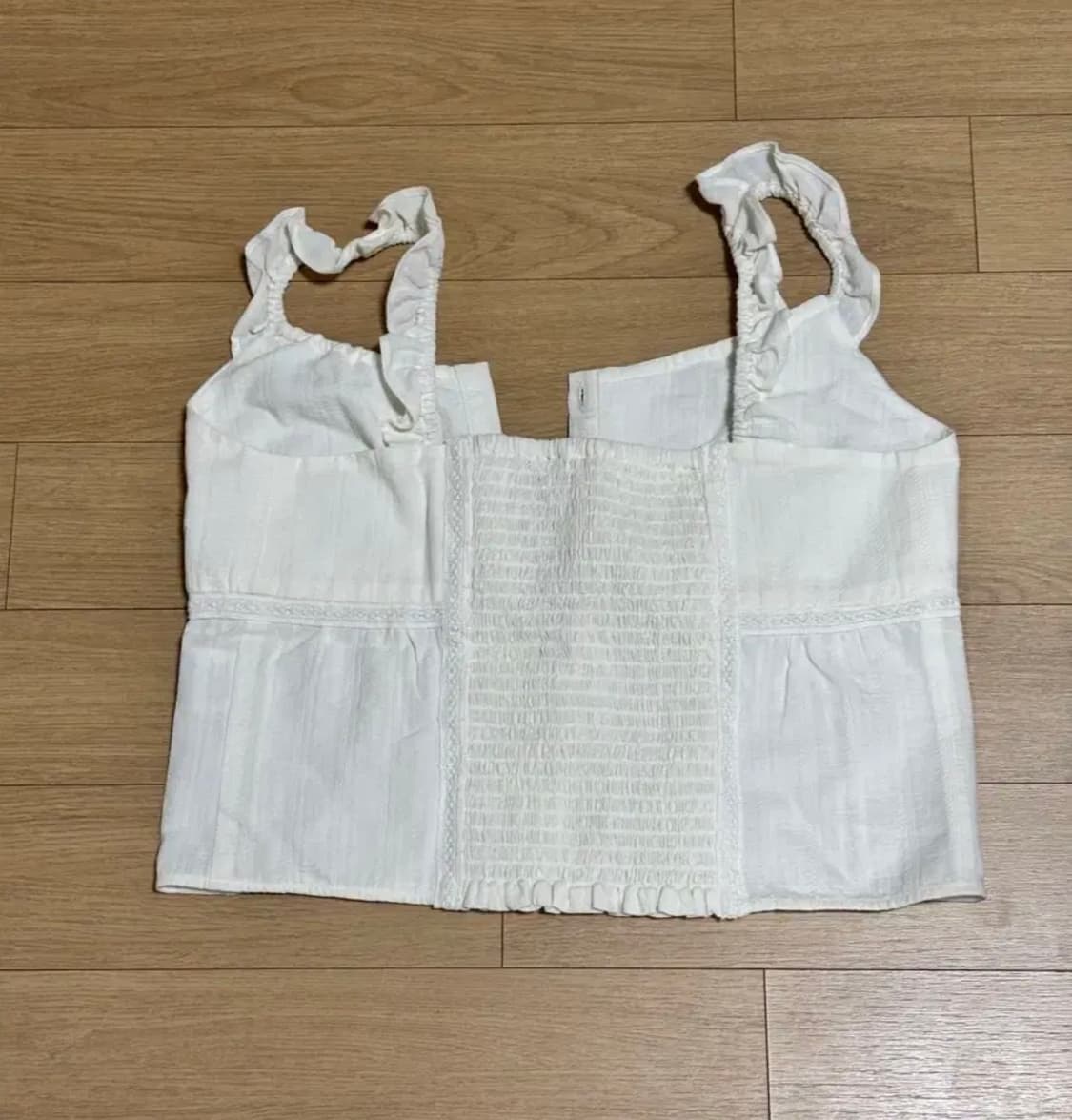 던스트 포 우먼 슬리브리스 블라우스 아이보리 러블리 펀칭 레이스 여성나시 상품이미지7