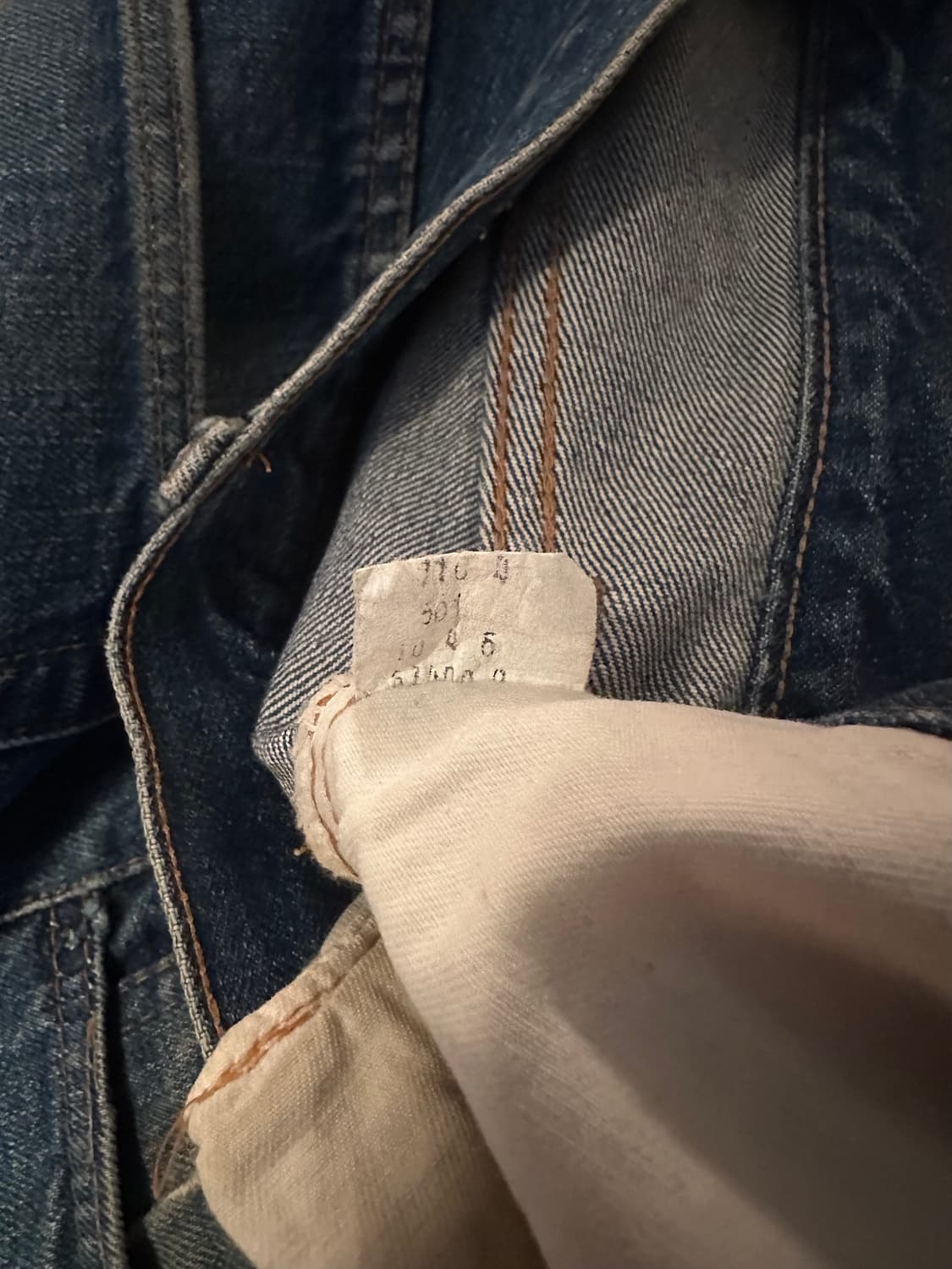 70s USA 빈티지 리바이스 501 66전기 셀비지 데님 팬츠 상품이미지9