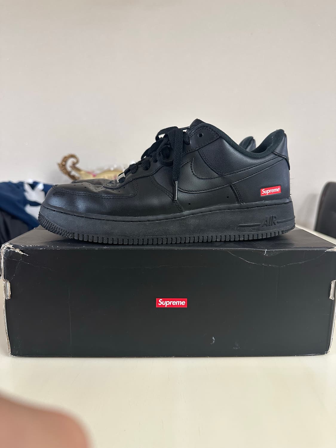 나이키 슈프림 에어포스1 블랙 275 상품이미지3