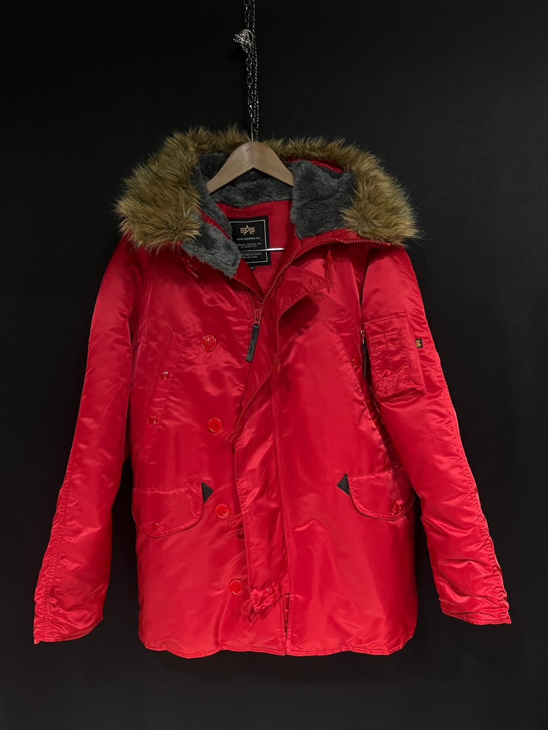 알파 usa n-3b 파카 레드컬러 상품이미지1