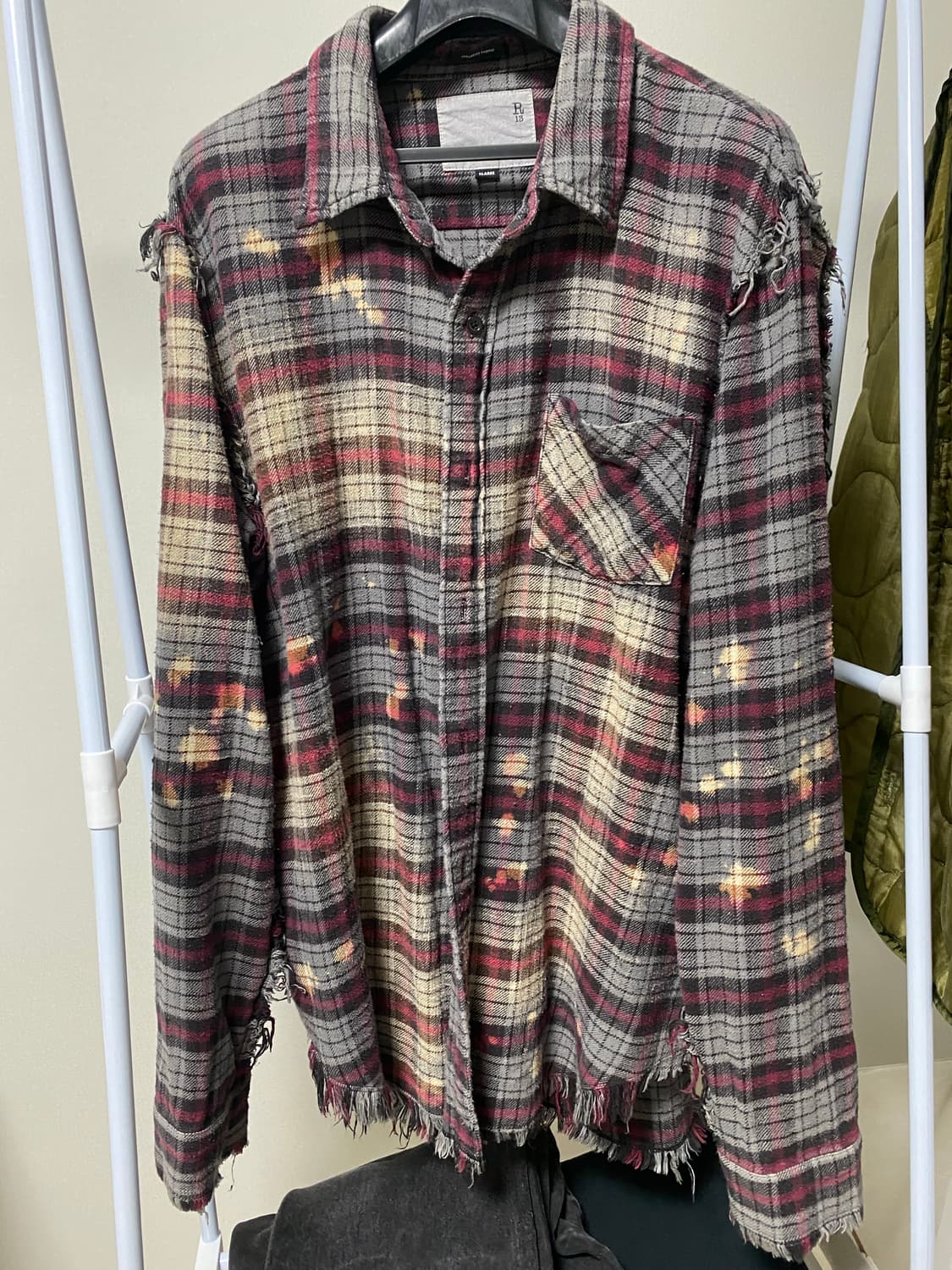 R13 블리치드 셔츠 팔리할리우드 뤡코즈 블라인드파일즈 상품이미지1