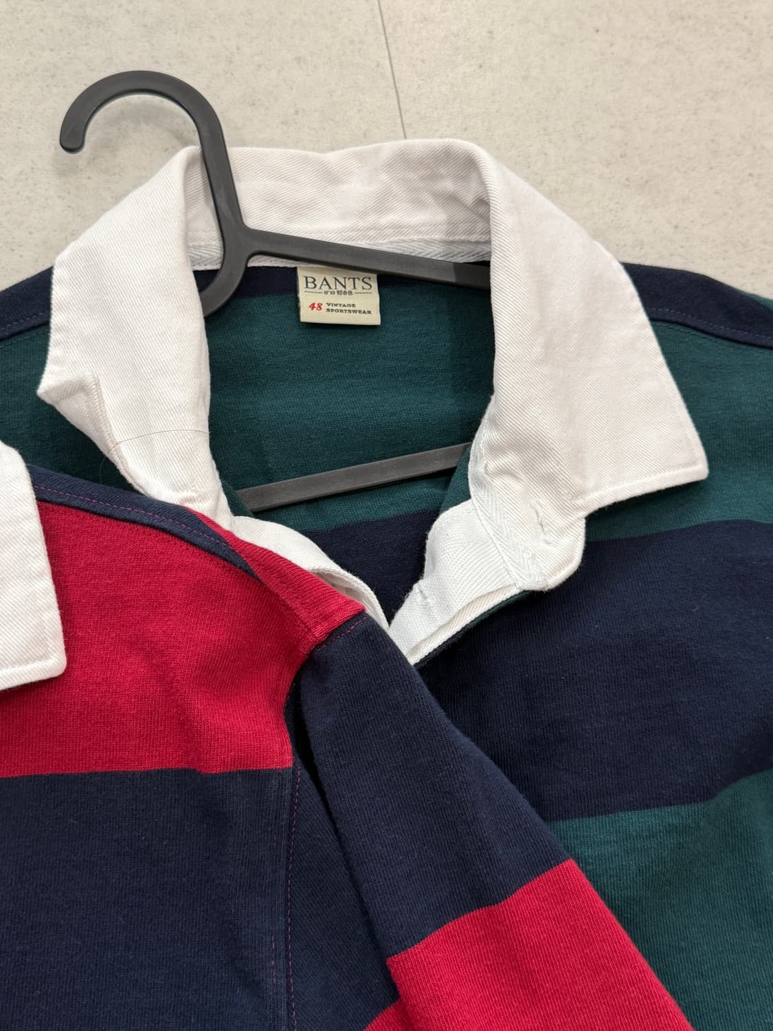 반츠 럭비 티셔츠 48 (105) 레드 / 그린 상품이미지3