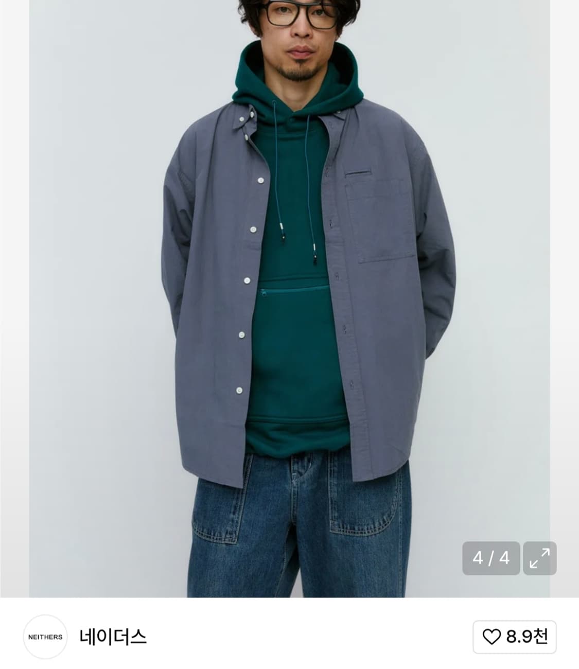 네이더스 오버핏 후드티 남자105 상품이미지1