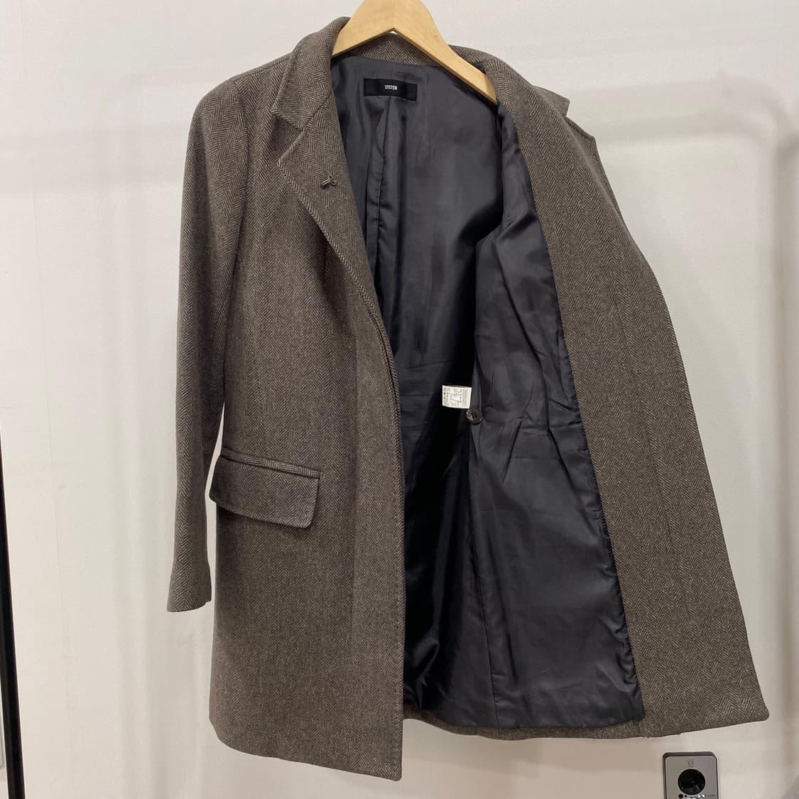 한섬 시스템 헤링본 울 코트 상품이미지7