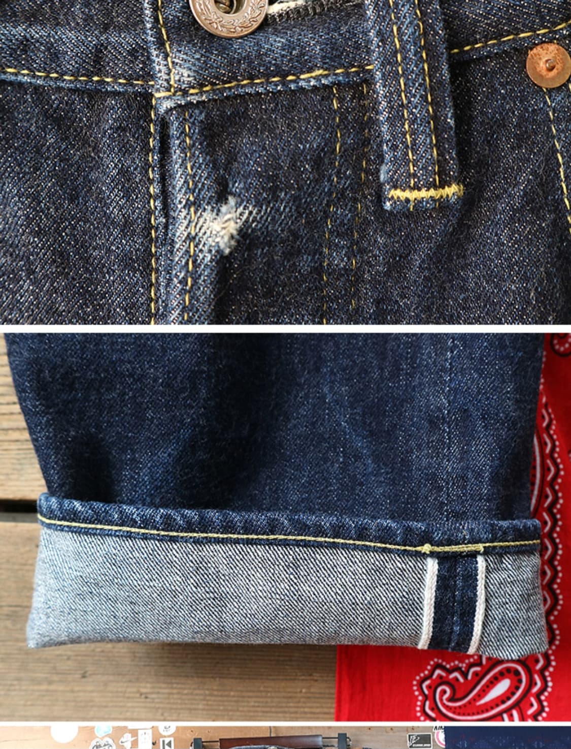 일본판 TCB JEANS 1944년 대전판 복각 셀비지 데님 상품이미지4