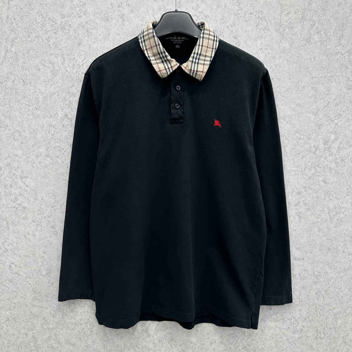 100 버버리 노바체크 남자 긴팔 카라티 상품이미지1