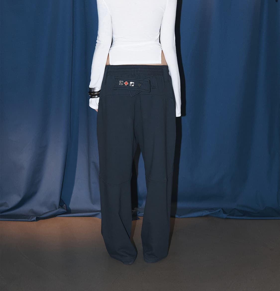 플리즈노팔로우 north wide 스웻 팬츠 네이비 상품이미지3