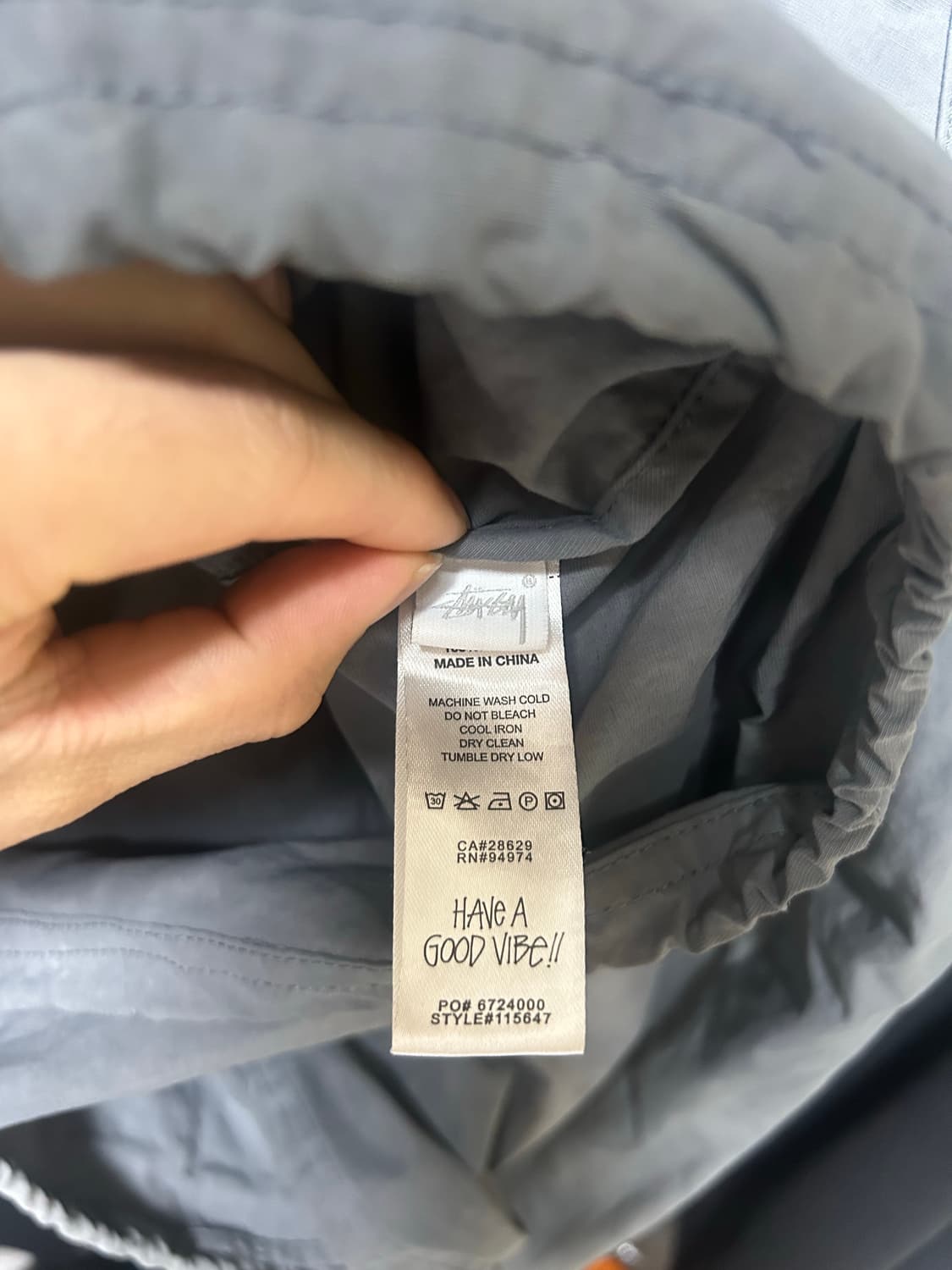 [L]스투시 비치쉘 자켓 그레이 상품이미지3