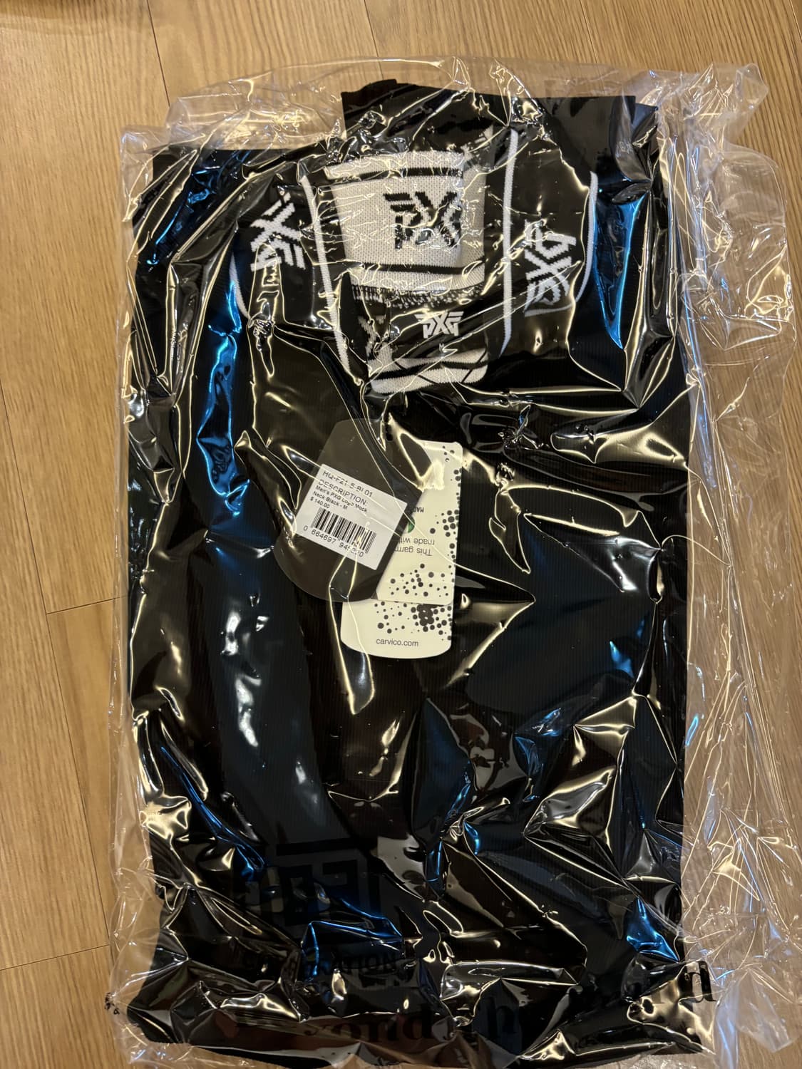 PXG 남성용 로고 모크 넥 블랙 M 새상품 상품이미지2