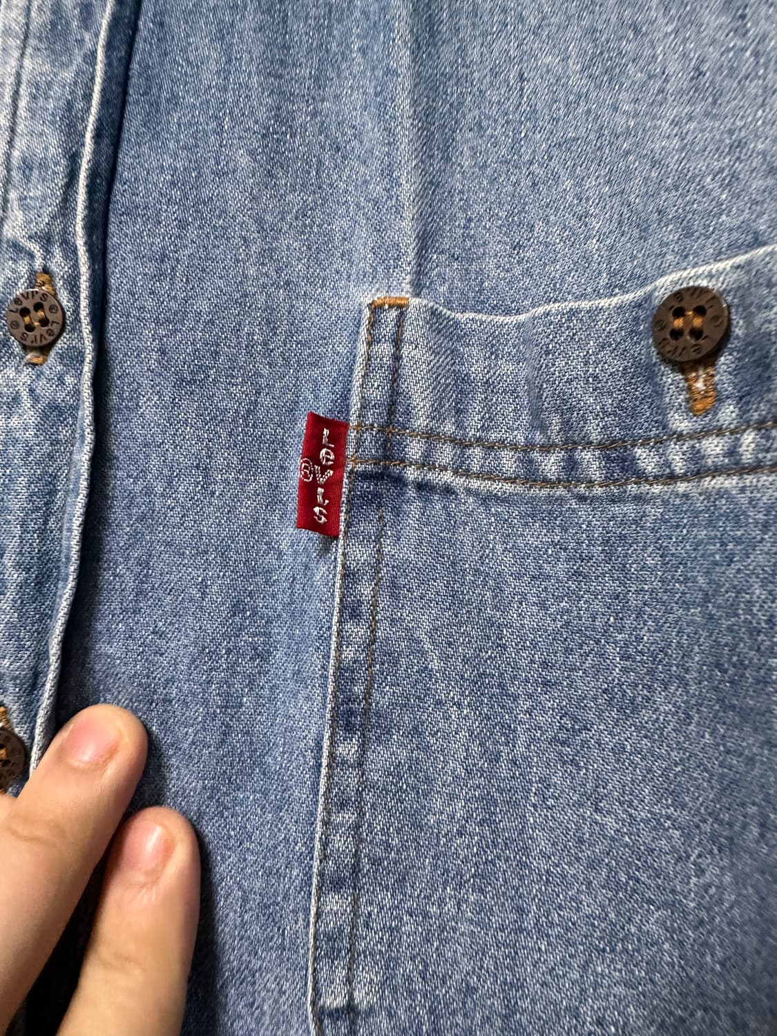 90s korea 리바이스 데님셔츠 상품이미지3