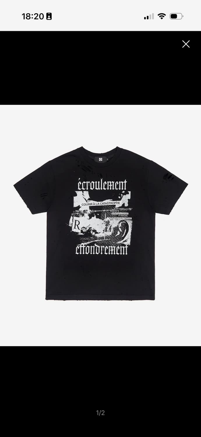 Ecroulement Hand Distressed T-shirt (2) 상품이미지1