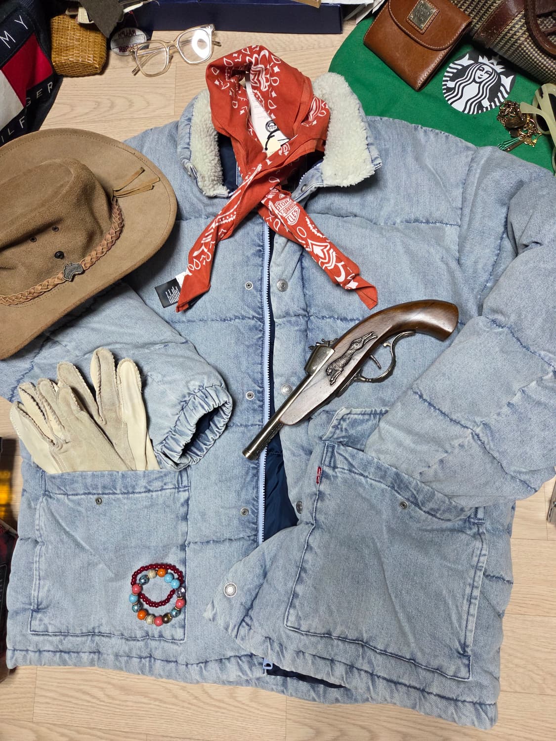 LEVIS 데님 연청 패딩 자켓 오리털  상품이미지1