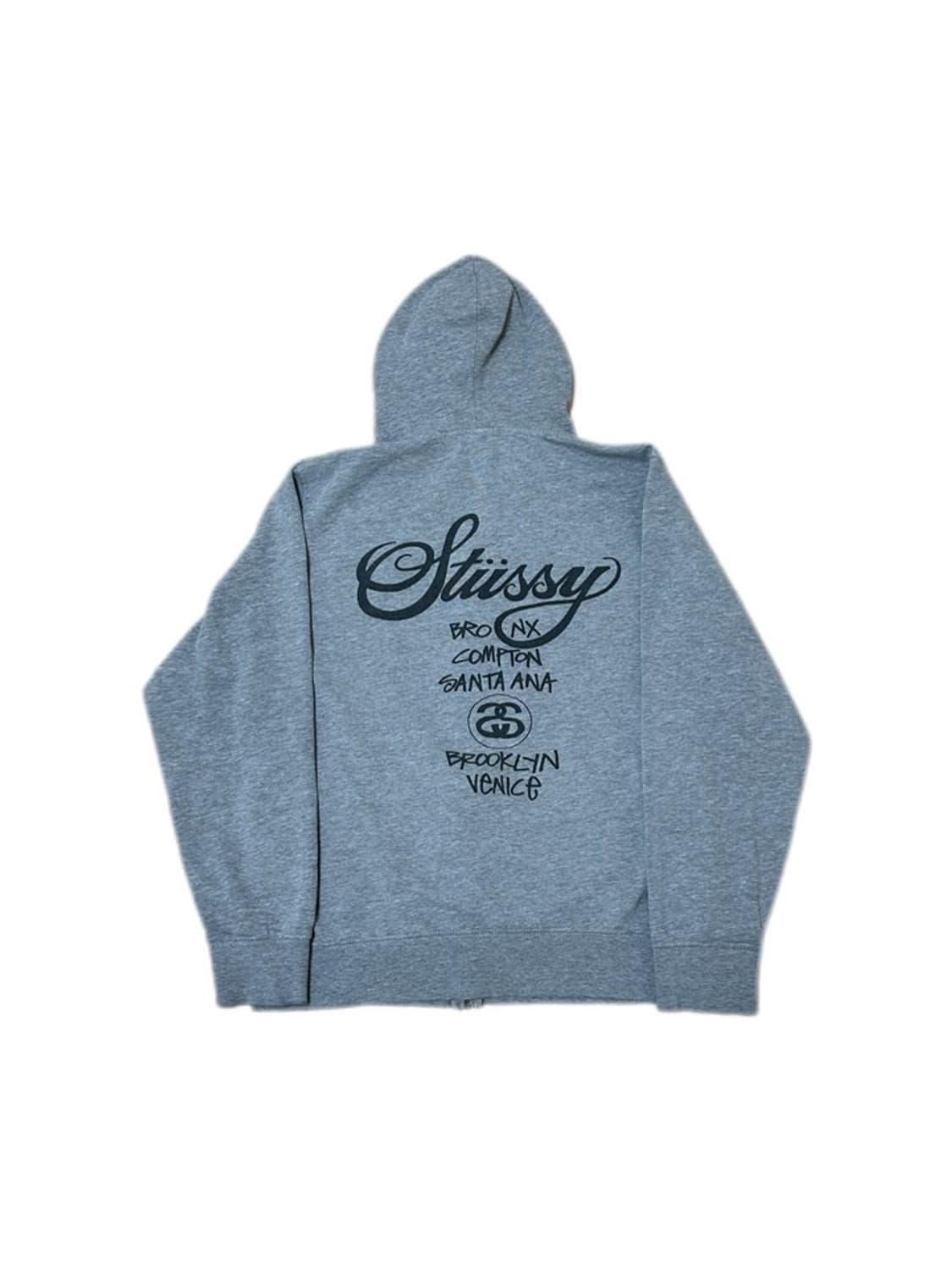 스투시 월드투어 그레이 후드집업 상품이미지2